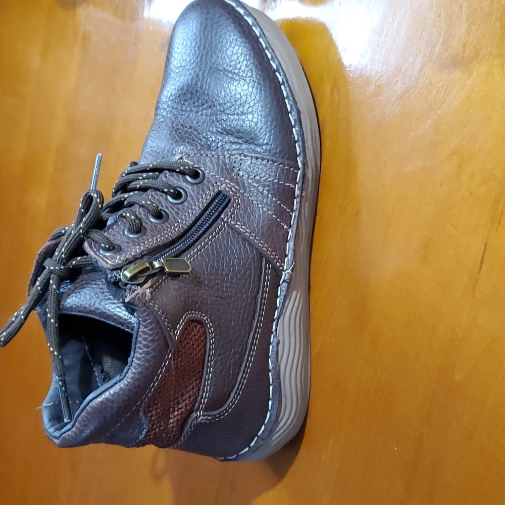Lobo Solo Brown Leather Ankle Boots With Side Zipper Size 6
